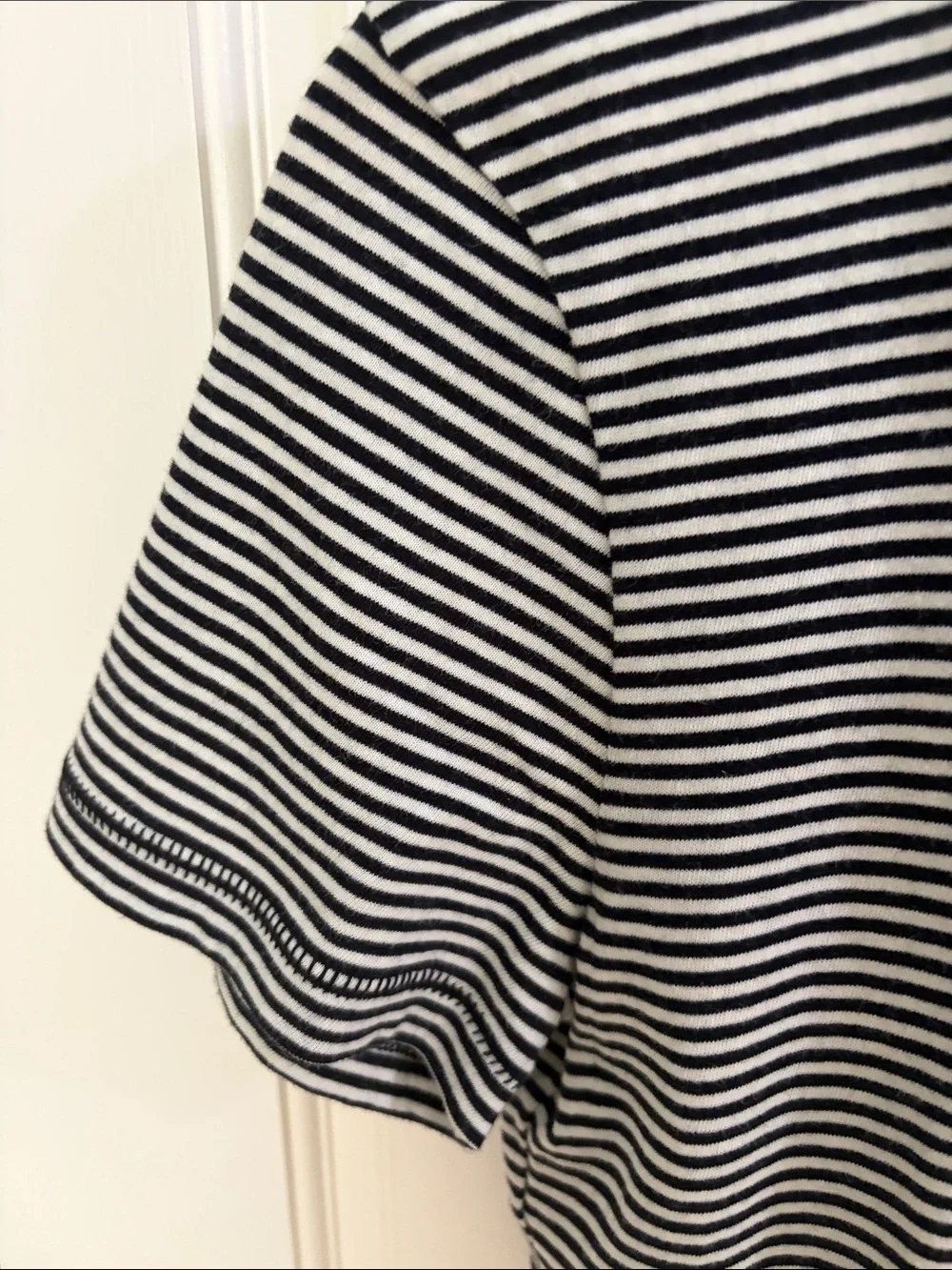 J Crew Vintage Jersey Classic Striped Black & White Crewneck T-Shirt